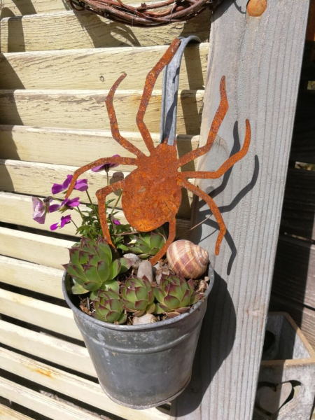Edelrost Spinne zum Einhängen
