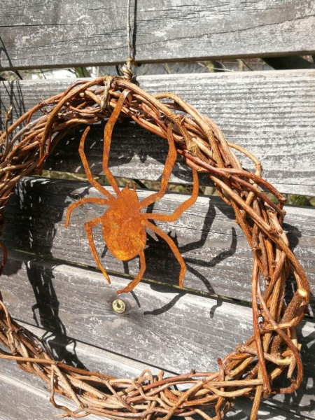 Edelrost Spinne zum Einhängen