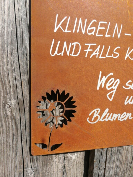 Spruchtafel Blume