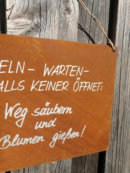 Spruchtafel Blume