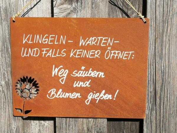 Spruchtafel Blume