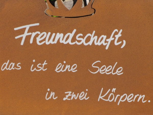 Edelrost Gedichttafel Freundschaft - Seele