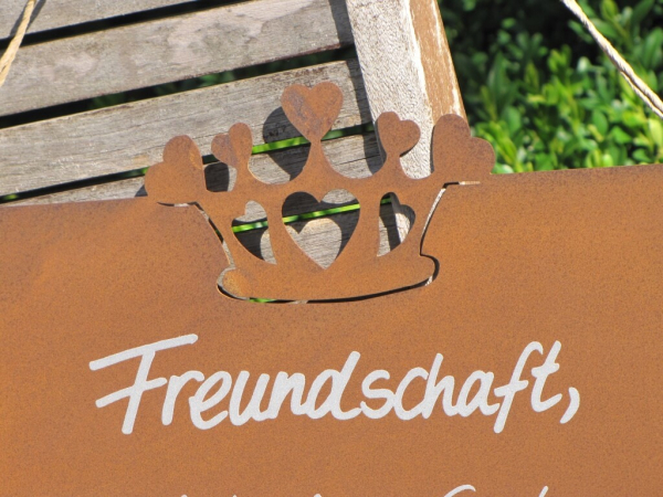 Edelrost Gedichttafel Freundschaft - Seele