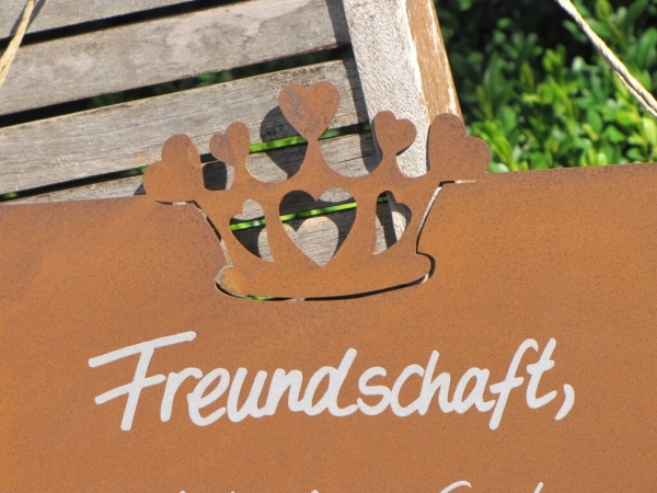 Edelrost Gedichttafel Freundschaft - Seele
