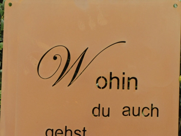 Edelrost Gedichttafel Herz 40 cm
