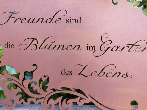 Edelrost Gedichttafel Freunde