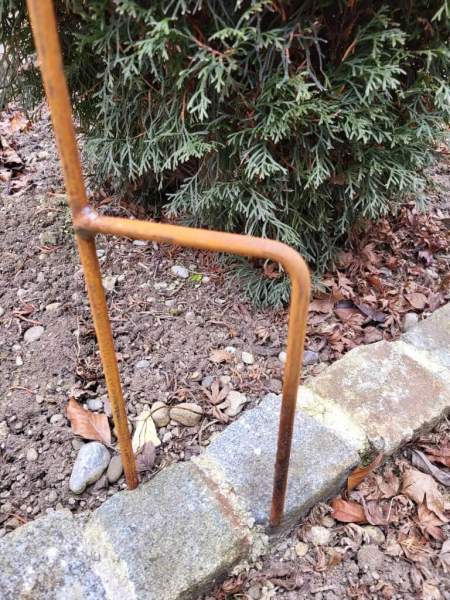 Edelrost Gartenstecker Schnecke, dick