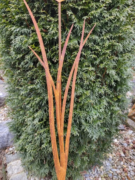 Edelrost Gartenstecker Wiesenblume, flach ausgeschnitten