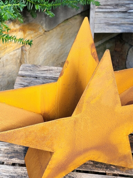 Edelrost 3D Stern zum Bepflanzen