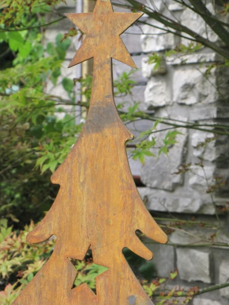 Edelrost Dekotanne für Kugeln 180cm