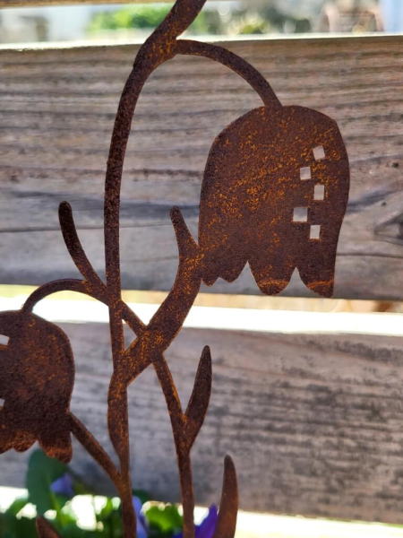 Edelrost Stecker Schachbrettblume