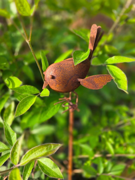 Edelrost Gartenstecker Vogel Nicki