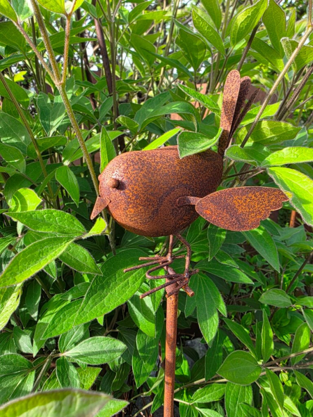 Edelrost Gartenstecker Vogel Nicki