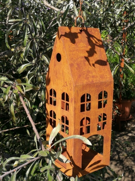 Edelrost Vogelhaus Björn zum Hängen