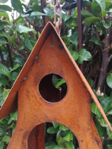 Edelrost Vogelhaus Malaga zum Hängen