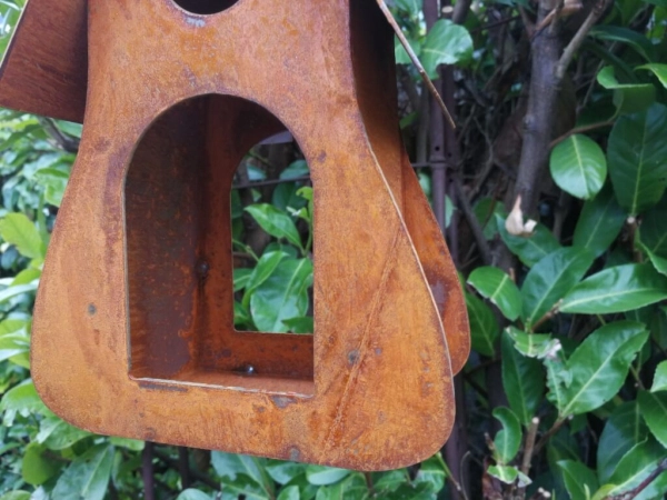 Edelrost Vogelhaus Malaga zum Hängen