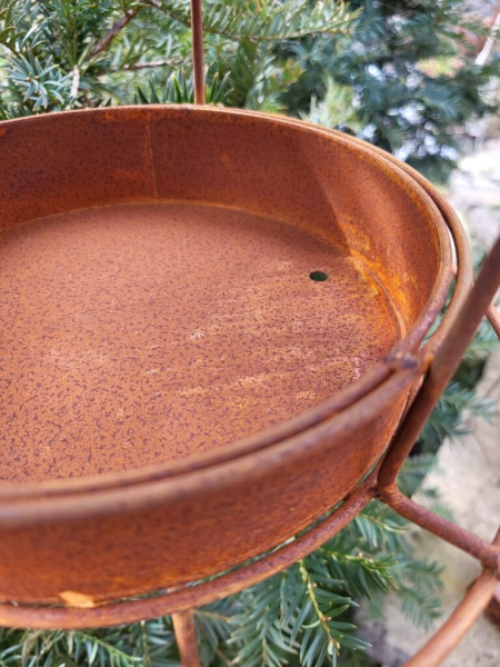 Edelrost Vogelhaus Amy, zum Stecken, rund