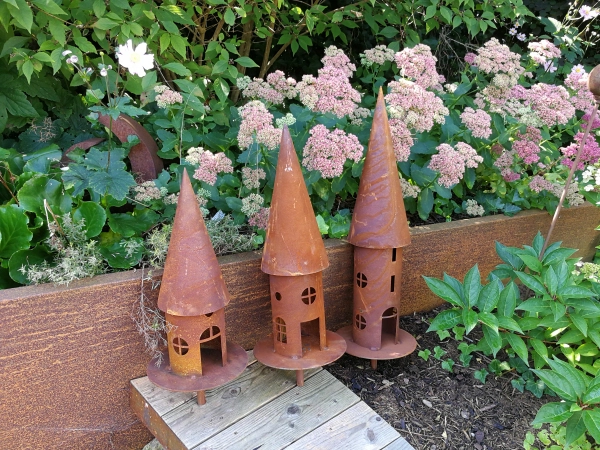 Edelrost Vogelhaus rund