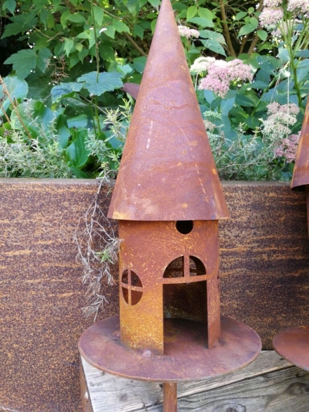 Edelrost Vogelhaus rund