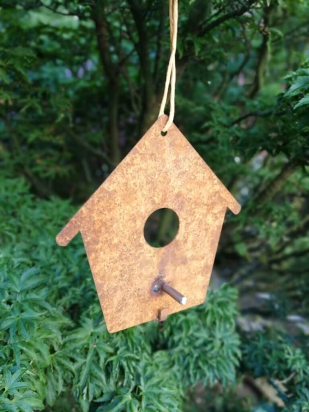 Edelrost Vogelhaus Mimi zum Hängen