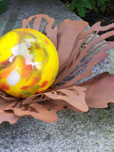 Edelrost Glasblume Waldblüte, gelb