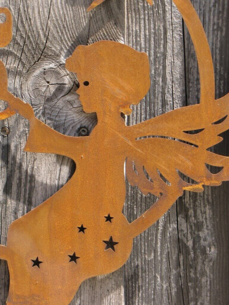 Edelrost Wandbild Engel