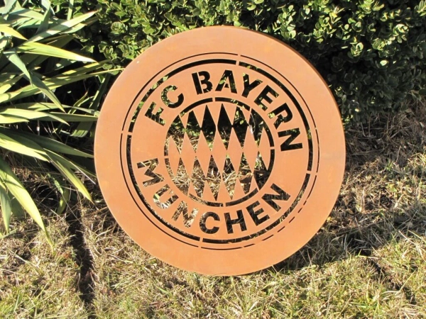 FC Bayern Edelrost Lichtkasten Logo