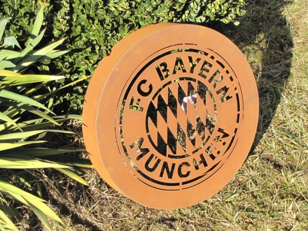 FC Bayern Edelrost Lichtkasten Logo
