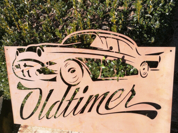 Edelrost Wandbild Oldtimer
