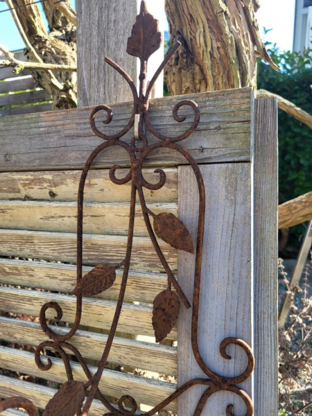 Edelrost Wandhalterung mit Hängekorb