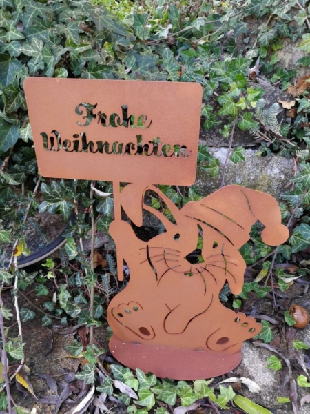 Edelrost Weihnachtsbunny