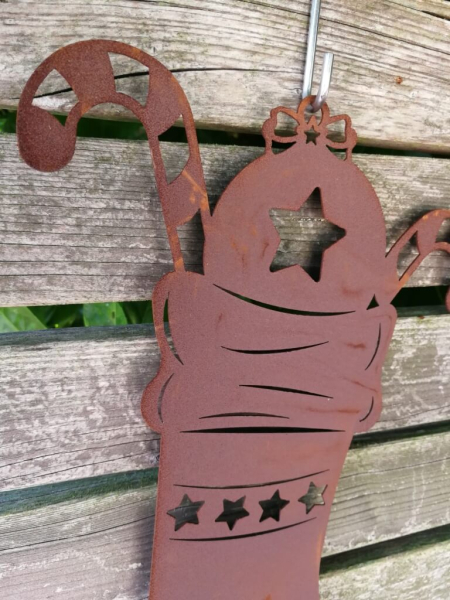 Edelrost Weihnachtssocke Süßes