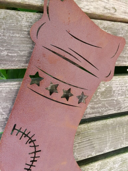 Edelrost Weihnachtssocke neutral
