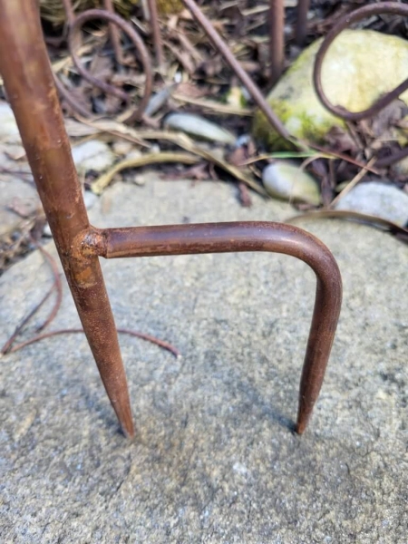 Edelrost Gartenstecker Cindy mit Glas
