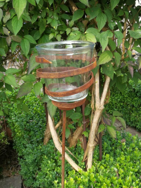 Edelrost Gartenstecker Windlicht Nebida