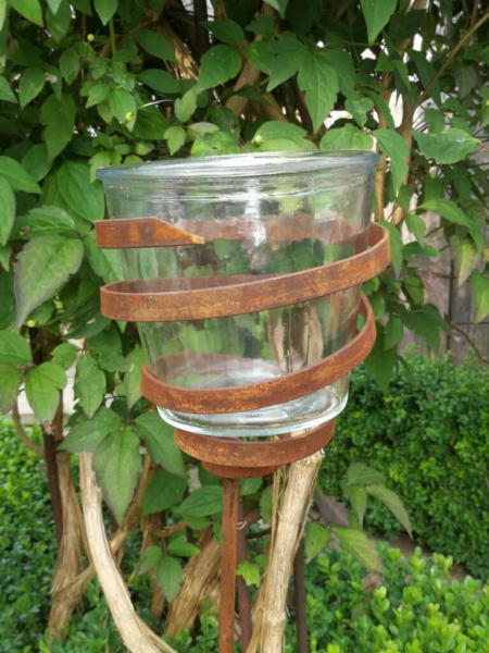 Edelrost Gartenstecker Windlicht Nebida