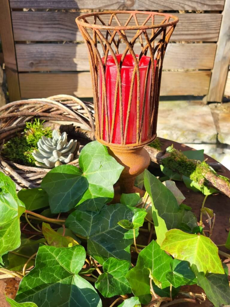 Edelrost Windlicht Pokal
