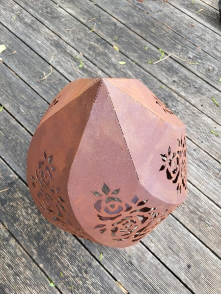 Edelrost Windlicht Rosentraum