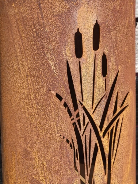 Edelrost Windlicht Schilf