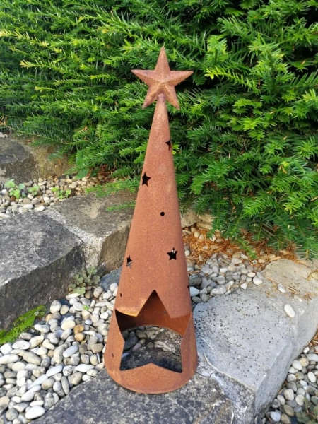 Edelrost Windlicht Tipi