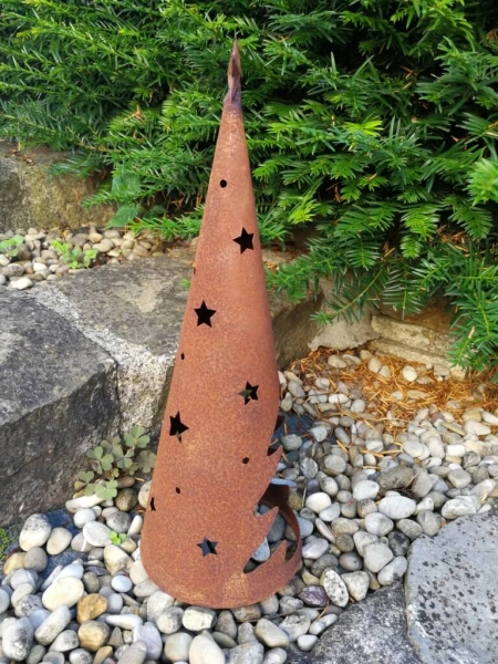 Edelrost Windlicht Tipi