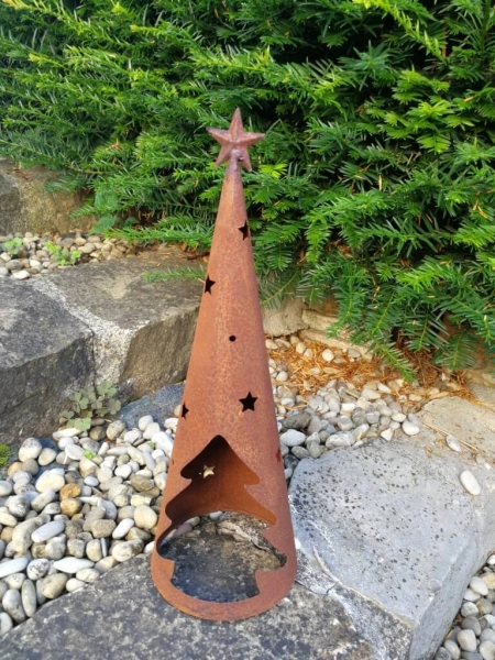 Edelrost Windlicht Tipi
