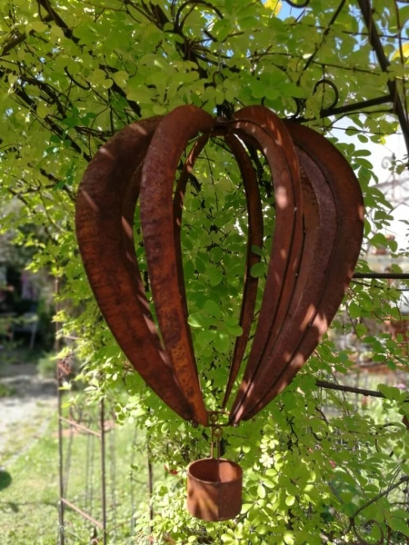 Edelrost Windrad Heißluftballon