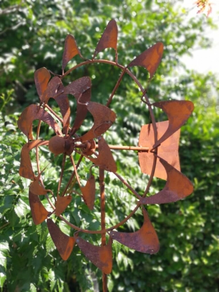 Edelrost Windrad Mandala