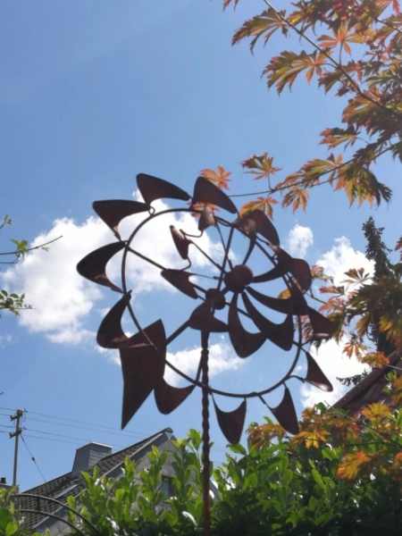 Edelrost Windrad Mandala