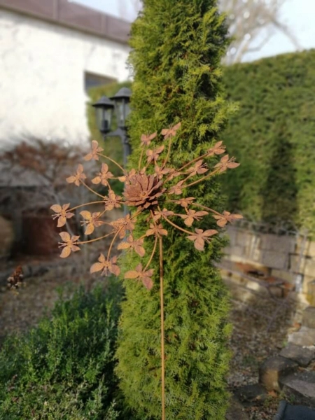 Edelrost Windrad Schmetterlinge, einfach
