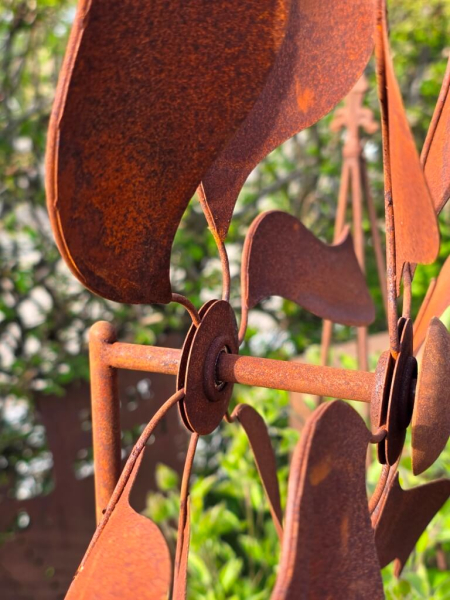 Edelrost Windrad Sonne doppelt