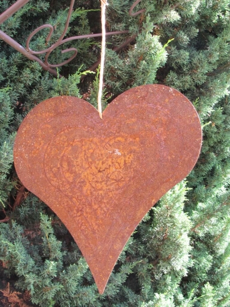 Windspiel Herz zum Drehen mit 3D Effekt 35 cm