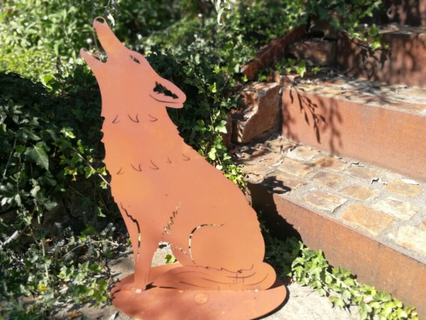 Edelrost heulender Wolf