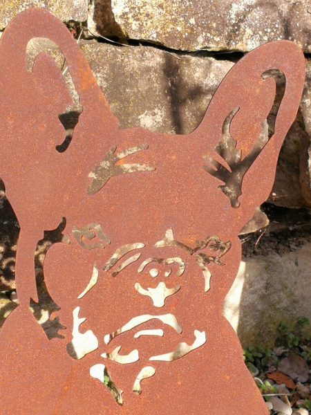 Edelrost französische Bulldogge